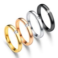 Edelstahl Ringe, 304 Edelstahl, verschiedene Größen vorhanden & für Frau & mit Strass, keine, Größe:6-9, verkauft von PC
