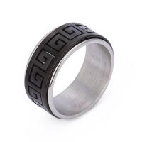 Hot selling simple stainless steel ring rotatable Great Wall pattern ring low price high quality ring wholesale