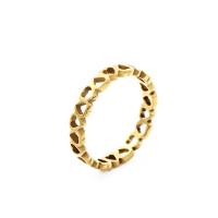 Prst prsten od inoxa, 304 nehrđajućeg čelika, Srce, bez spolne razlike & različite veličine za izbor & šupalj, više boja za izbor, Veličina:6-11, Prodano By PC