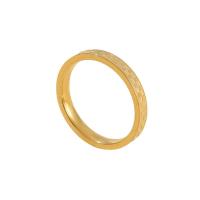 Палец кольцо из нержавеющей стали, Нержавеющая сталь 304, плакированный настоящим золотом, Мужская & разный размер для выбора, Много цветов для выбора, размер:5-9, продается PC