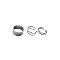 Vinger Ring in edelstaal, 304 roestvrij staal, uniseks & hol, meer kleuren voor de keuze, Maat:8, Verkocht door PC