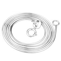 Thailand Sterling Silver Necklace, plated, different length for choice & snake chain, more colors for choice, 3PCs/Lot, Sold By Lot