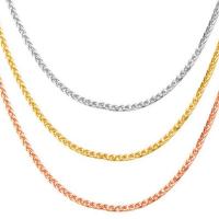 Thailand Sterling sølv halskæde, forgyldt, forskellige længde for valg, flere farver til valg, 3pc'er/Lot, Solgt af Lot