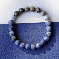 Bracelets de pierres précieuses, sodalite, Placage, élastique & unisexe, bleu, Longueur Environ 14-20 cm, 20PC/lot, Vendu par lot