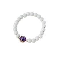Bracelet en porcelaine, avec pierre gemme, élastique & pour femme, plus de couleurs à choisir, Longueur:Environ 14-20 cm, 20PC/lot, Vendu par lot