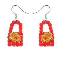 Crystal Earrings Zinc Alloy with Crystal fashion jewelry & for woman Sold By Pair