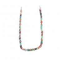 Resin Briller Kæde, mode smykker & for kvinde, flerfarvede, Længde 76.5 cm, Solgt af PC
