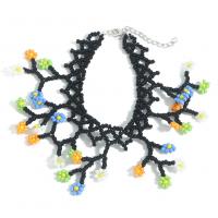 Fashion Jewelry Anklet, alliage de zinc, avec Seedbead, Placage de couleur argentée, bijoux de mode & pour femme, multicolore, Vendu par 20-27 cm brin