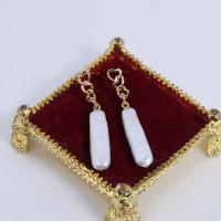 Freshwater Pearl Earrings, 925 sterling silver post pin, fashion jewelry & for woman, 22-23mmu30015-6mm, Sold By PC