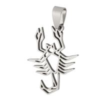 Stainless Steel Animal Pendants 304 Stainless Steel Scorpion Unisex & hollow original color Approx 4mm Approx Sold By Bag