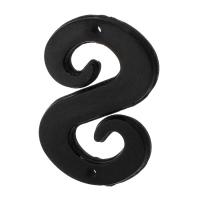 Acrylic Connectors, Letter S, DIY & 1/1 loop, black, 20.50x29x3mm, Hole:Approx 1mm, Sold By Bag