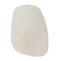 Perle acrylique, DIY, blanc, 22x30x6mm, Trou:Environ 2mm, Vendu par sac