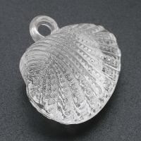 Acrylic Pendants, Shell, DIY, clear, 30x29x19mm, Hole:Approx 3mm, Sold By Bag
