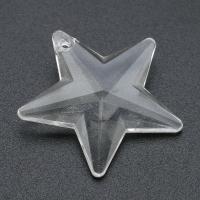 Acrylic Pendants, Star, DIY, clear, 32x31x7mm, Hole:Approx 2mm, Sold By Bag