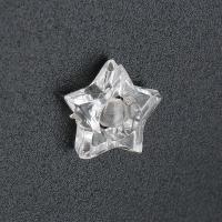 Perles acryliques transparentes, Acrylique, étoile, DIY, transparent, 10x10x3mm, Trou:Environ 0.5mm, Vendu par sac