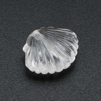 Perles acryliques transparentes, Acrylique, coquille, DIY, transparent, 13x11x5mm, Trou:Environ 1mm, Vendu par sac