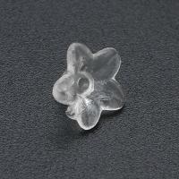 Акрил колпачок, Форма цветка, DIY, очистить, 9.50x9.50x5mm, отверстие:Приблизительно 0.5mm, продается сумка