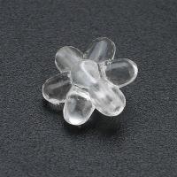 Perles acryliques transparentes, Acrylique, fleur, DIY, transparent, 11x10x6mm, Trou:Environ 0.5mm, Vendu par sac
