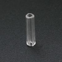 Perles acryliques transparentes, Acrylique, pilier, DIY, transparent, 3x12x3mm, Trou:Environ 1.5mm, Vendu par sac