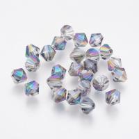Fashion Glass Beads Rhombus DIY & faceted multi-colored 10mm Sold By Bag