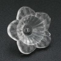 Ακρυλικό Χάντρα Cap, Λουλούδι, DIY, σαφής, 18x17x8mm, Τρύπα:Περίπου 1mm, Sold Με τσάντα