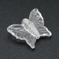 Perles acryliques transparentes, Acrylique, papillon, DIY, transparent, 16x13x5mm, Trou:Environ 1mm, Vendu par sac