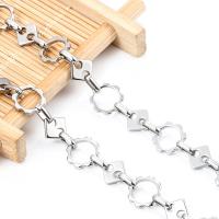 Stainless Steel Jewelry Chain, 304 Stainless Steel, electrolyzation, DIY, original color, 8.5mm,10.5mm, Sold By m