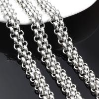 Inox Rolo lanac, 304 nehrđajućeg čelika, možete DIY, izvorna boja, 13mm, Prodano By m