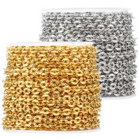 Rustfrit stål smykker kæde, 304 rustfrit stål, du kan DIY, flere farver til valg, 3.50mm, 5m/Bag, Solgt af Bag