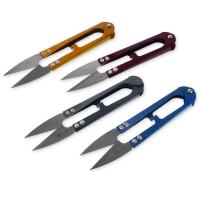 Scissors, Manganese Steel, with Iron, random style, mixed colors, 107x21mm, Sold By PC