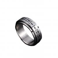 Stainless Steel Finger Ring 304 Stainless Steel Vacuum Ion Plating Unisex & with number pattern US Ring Sold By PC