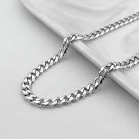 Titanium Steel Necklace, Unisex & different size for choice, original color, Sold By PC