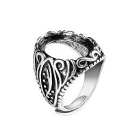 Stainless Steel Finger Ring, 304 Stainless Steel, Adjustable & fashion jewelry & Unisex, original color, 13x18mm, Sold By PC