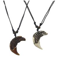 Resin Necklace with Wax Cord eagle fashion jewelry & Unisex 55mm Length Approx 50-88 cm Sold By PC