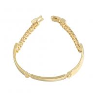 Cink Alloy narukvice, zlatna boja pozlaćen, modni nakit & za žene, zlatan, Dužina 18.2 cm, Prodano By PC