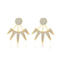 Rhinestone Earring, Tibetan Style, plated, fashion jewelry & for woman & with rhinestone, more colors for choice, 20x25mm, Sold By Pair