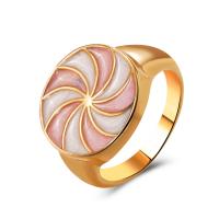 Tibetan Style Finger Ring, gold color plated, fashion jewelry & for woman & enamel, more colors for choice, 20x17mm, Sold By PC