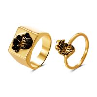 Zinc Alloy Ring Set plated 2 pieces & fashion jewelry & for woman & enamel Sold By Set