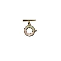 Brass Toggle Clasp, 18K gold plated, DIY, 1.60x1.55mm, Sold By PC