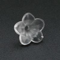 Aicrileach Bead Cap, Flower, DIY, soiléir, 12x12x7mm, Díolta De réir Mála