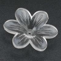 Acrylic Bead Cap, Flower, DIY, clear, 23x25x6mm, Hole:Approx 1mm, Sold By Bag