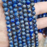 Natural Lapis Lazuli Beads, Round, different grades for choice, blue, 6mm, Sold Per Approx 38 cm Strand