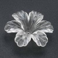 Acryl Perlkappen, Blume, DIY, klar, 29x31.50x8mm, Bohrung:ca. 1mm, verkauft von Tasche