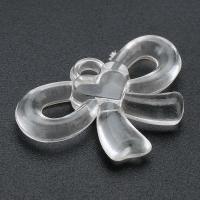 Acrylic Pendants, Bowknot, DIY, clear, 33x22.50x5mm, Hole:Approx 3.5mm, Sold By Bag