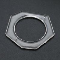 Acrylic Connectors, Polygon, DIY & 1/1 loop & hollow, clear, 54x53x3.50mm, Hole:Approx 2mm, Sold By Bag