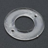 Acryl Schmuckverbinder, Kreisring, DIY & 1/1-Schleife & hohl, klar, 31x31x2mm, Bohrung:ca. 2mm, verkauft von Tasche