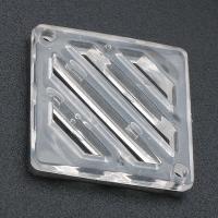 Acrylic Connectors, Rhombus, DIY & 1/1 loop & hollow, clear, 26x26x4mm, Hole:Approx 2mm, Sold By Bag