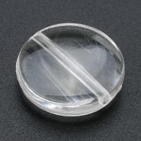 Perles acryliques transparentes, Acrylique, Plat rond, DIY, transparent, 21x21x7mm, Trou:Environ 1.5mm, Vendu par sac