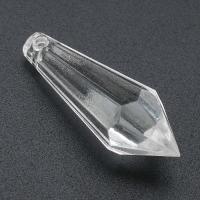 Acrylic Pendants, Conical, DIY, clear, 13x37x13mm, Hole:Approx 1mm, Sold By Bag