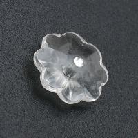 Perles acryliques transparentes, Acrylique, fleur, DIY, transparent, 11x12x4mm, Trou:Environ 0.5mm, Vendu par sac